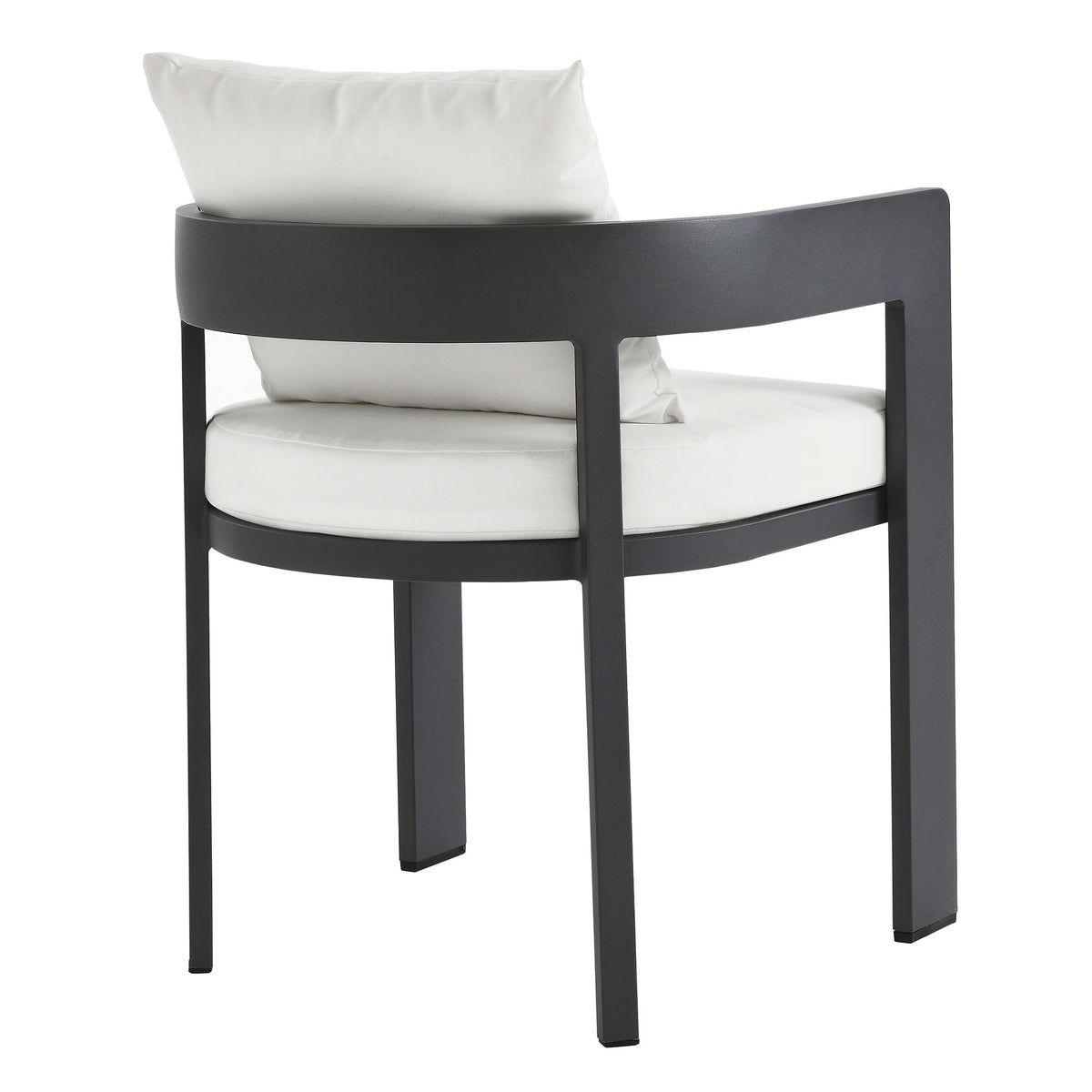Tahoe Gray/White Outdoor Patio Aluminum Dining Chair - Ornate Home