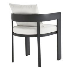 Tahoe Gray/White Outdoor Patio Aluminum Dining Chair - Ornate Home