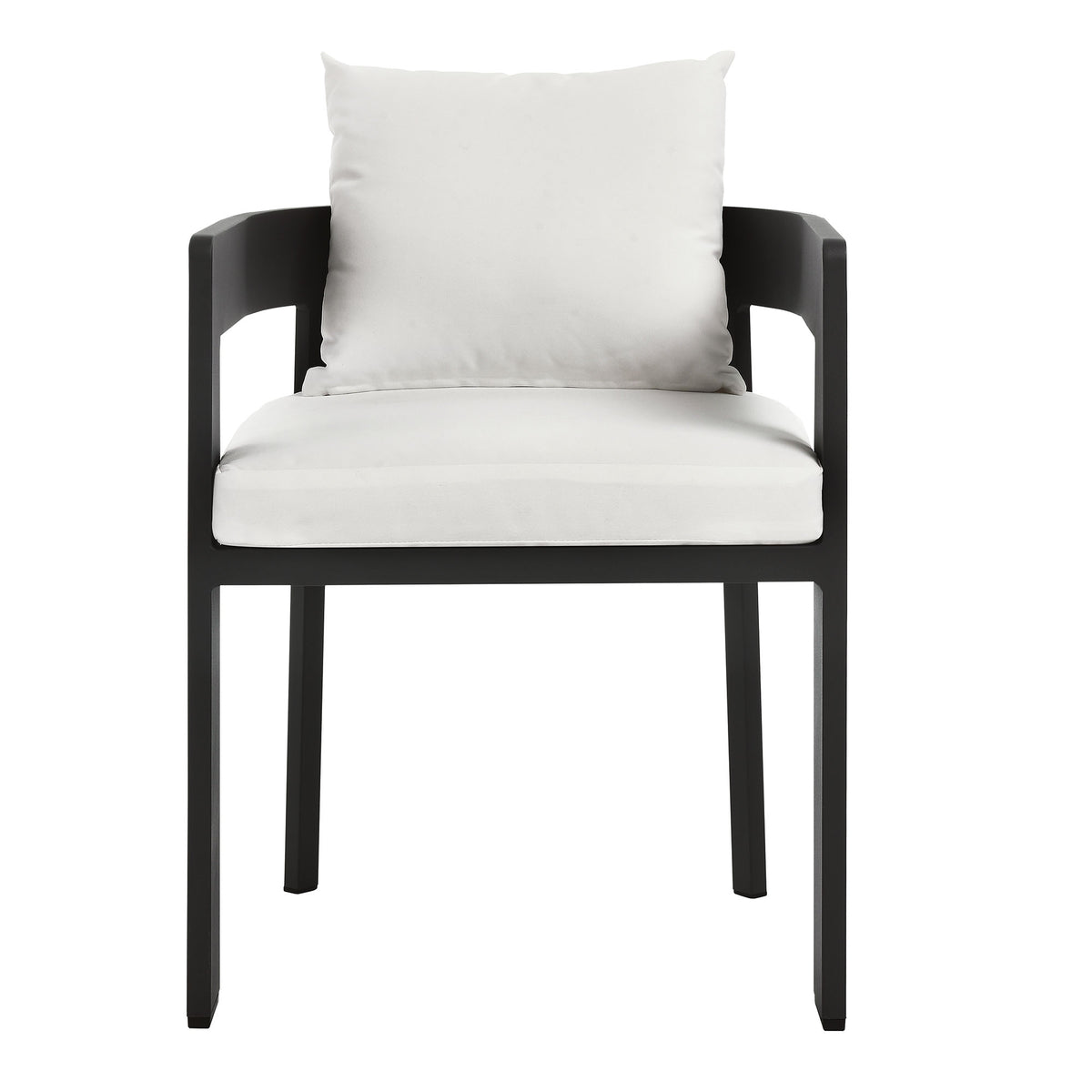 Tahoe Gray/White Outdoor Patio Aluminum Dining Chair - Ornate Home