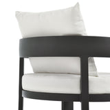 Tahoe Gray/White Outdoor Patio Aluminum Dining Chair - Ornate Home