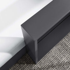 Tahoe Gray/White Outdoor Patio Powder-Coated Aluminum Modular Right-Facing Chaise Lounge - Ornate Home