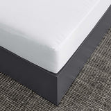 Tahoe Gray/White Outdoor Patio Powder-Coated Aluminum Ottoman - Ornate Home