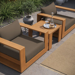 Tahoe Natural/Cocoa 3-Piece Outdoor Patio Acacia Wood Furniture Set - Ornate Home
