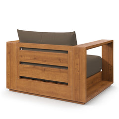 Tahoe Natural/Cocoa Outdoor Patio Acacia Wood Chair - Ornate Home