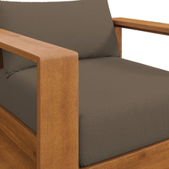 Tahoe Natural/Cocoa Outdoor Patio Acacia Wood Chair - Ornate Home
