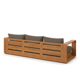 Tahoe Natural/Cocoa Outdoor Patio Acacia Wood Sofa - Ornate Home