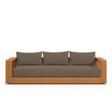 Tahoe Natural/Cocoa Outdoor Patio Acacia Wood Sofa - Ornate Home