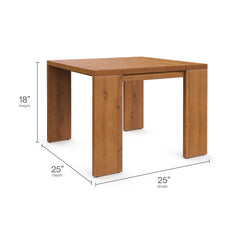 Tahoe Natural/Light Gray 5-Piece Outdoor Patio Acacia Wood Furniture Set - Ornate Home