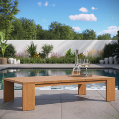 Tahoe Natural Outdoor Patio Acacia Wood Coffee Table - Ornate Home