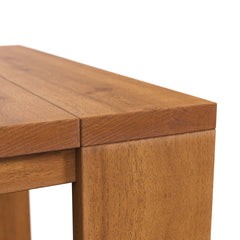 Tahoe Natural Outdoor Patio Acacia Wood Side Table - Ornate Home