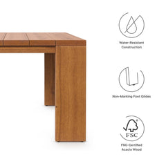 Tahoe Natural Outdoor Patio Acacia Wood Side Table - Ornate Home