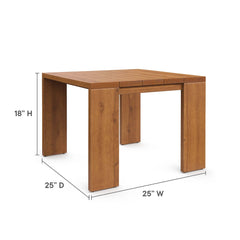 Tahoe Natural Outdoor Patio Acacia Wood Side Table - Ornate Home