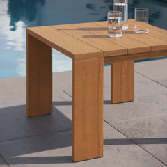 Tahoe Natural Outdoor Patio Acacia Wood Side Table - Ornate Home