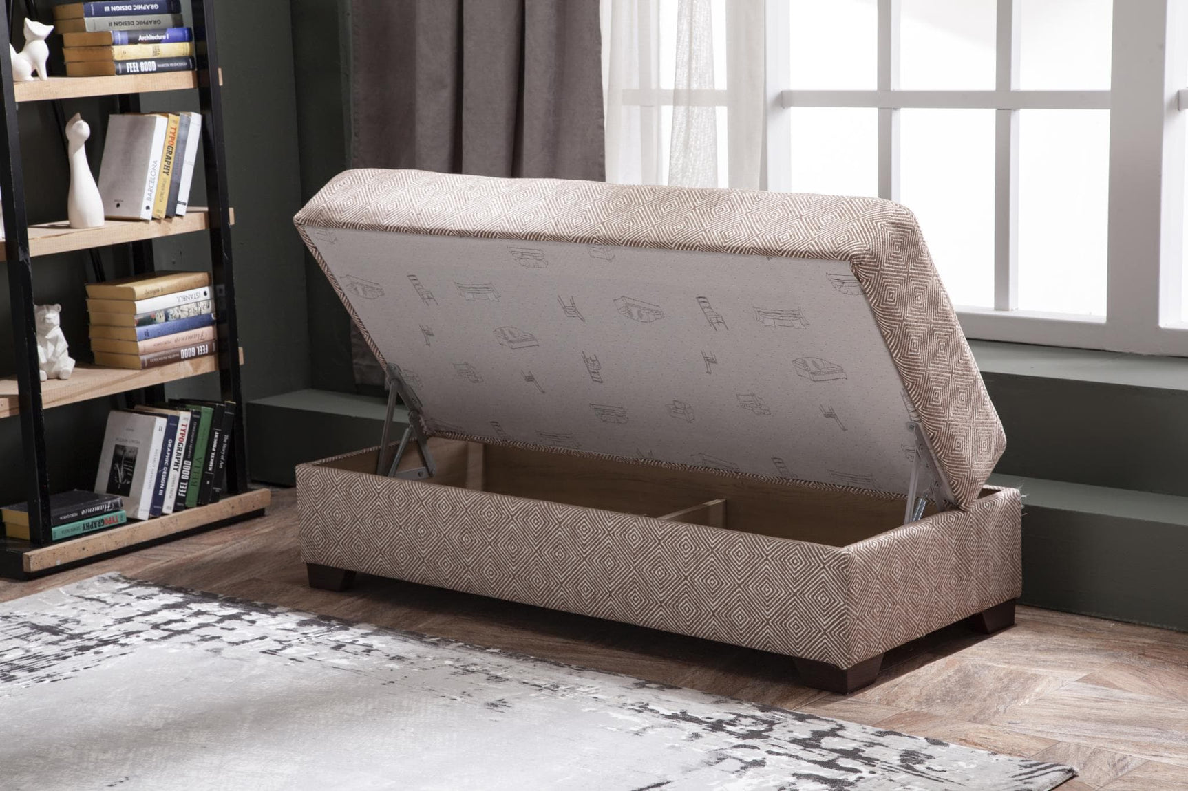 Tahoe Storage Ottoman - Ornate Home