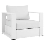 Tahoe White 2-Piece Outdoor Patio Powder-Coated Aluminum Armchair Set - Ornate Home