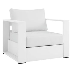 Tahoe White 2-Piece Outdoor Patio Powder-Coated Aluminum Armchair Set - Ornate Home
