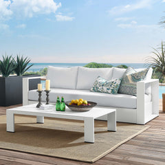 Tahoe White 2-Piece Outdoor Patio Powder-Coated Aluminum Set - Ornate Home