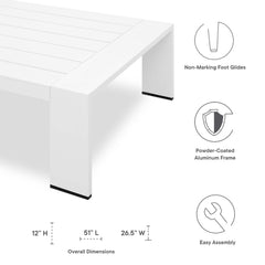 Tahoe White 2-Piece Outdoor Patio Powder-Coated Aluminum Set - Ornate Home