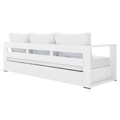 Tahoe White 3-Piece Outdoor Patio Powder-Coated Aluminum Set - Ornate Home