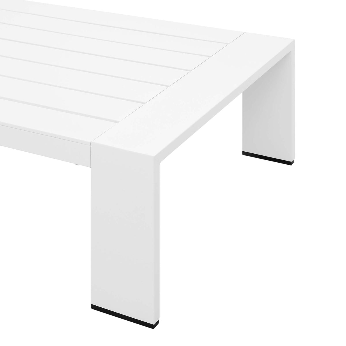 Tahoe White/Charcoal 4-Piece Outdoor Patio Powder-Coated Aluminum Set - Ornate Home