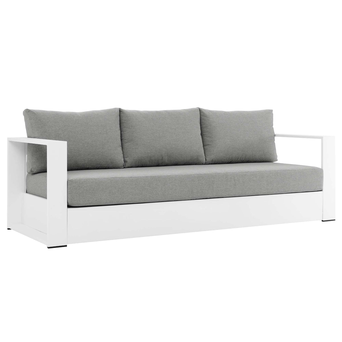 Tahoe White/Gray 3-Piece Outdoor Patio Powder-Coated Aluminum Set - Ornate Home