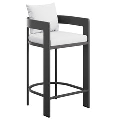 Tahoe White Outdoor Patio Aluminum Bar Chair - Ornate Home