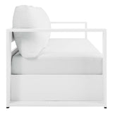 Tahoe White Outdoor Patio Powder-Coated Aluminum Sofa - Ornate Home