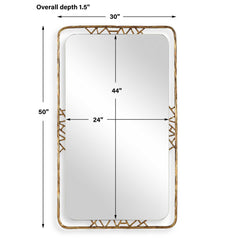 Tahoma Antiqued Gold Mirror - Ornate Home