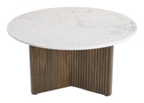 Tailo White & Brass Coffee Table - Ornate Home