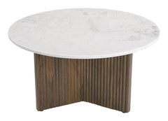 Tailo White & Brass Coffee Table - Ornate Home