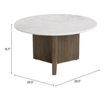 Tailo White & Brass Coffee Table - Ornate Home