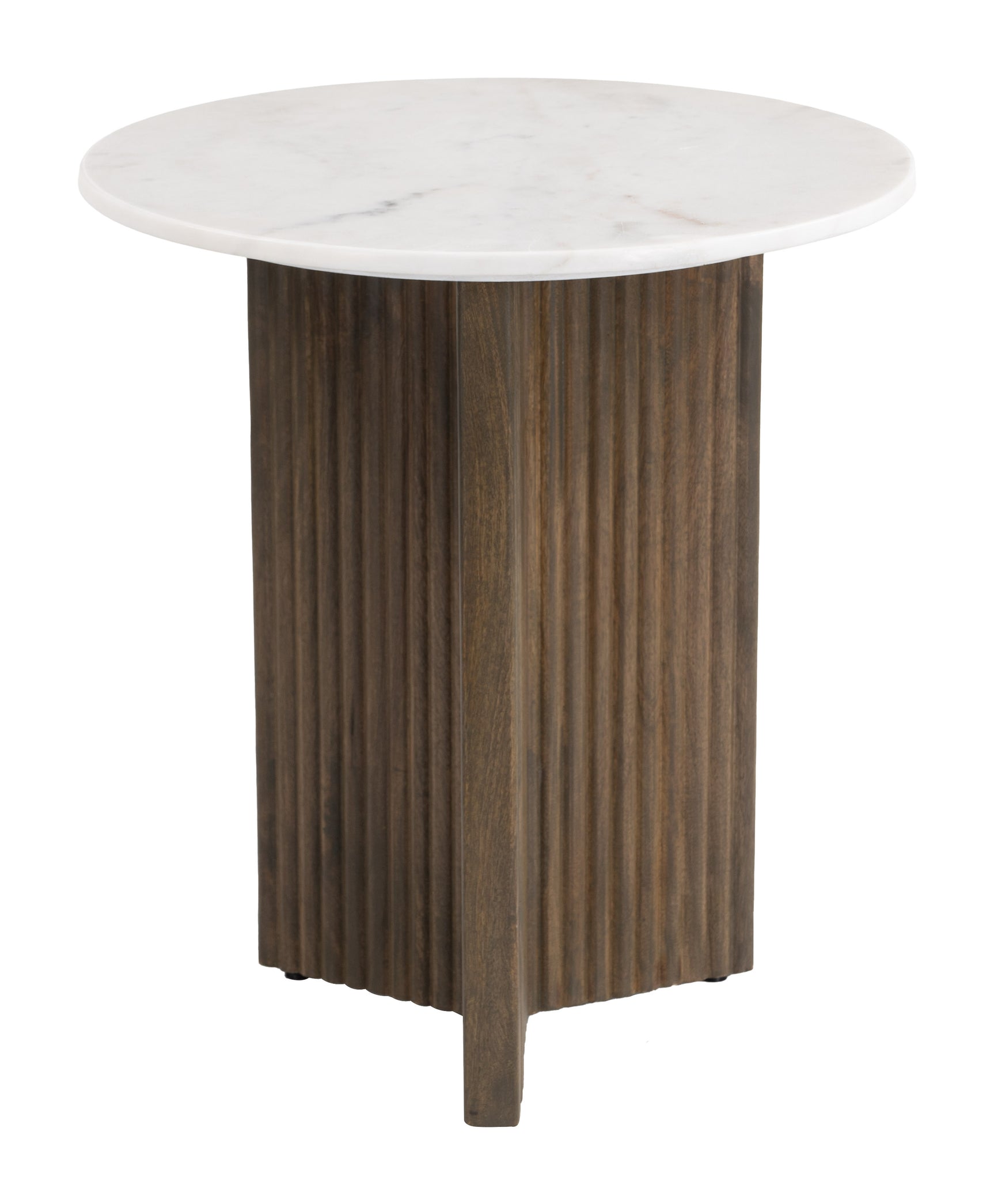 Tailo White & Brass Side Table - Ornate Home