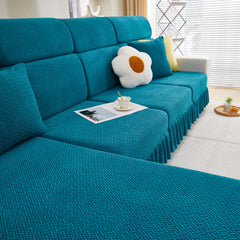 Tailored Sofa Cushion Covers Stretch Couch Seat Covers  with Skirt for Sectional Sofas - Ornate Home