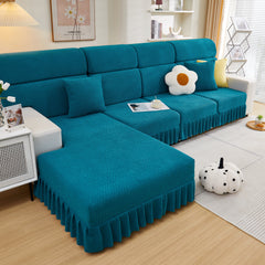 Tailored Sofa Cushion Covers Stretch Couch Seat Covers  with Skirt for Sectional Sofas - Ornate Home