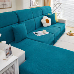 Tailored Sofa Cushion Covers Stretch Couch Seat Covers  with Skirt for Sectional Sofas - Ornate Home