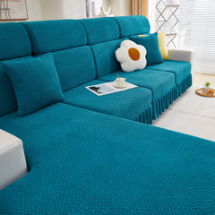 Tailored Sofa Cushion Covers Stretch Couch Seat Covers  with Skirt for Sectional Sofas - Ornate Home