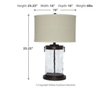 Tailynn Clear/Bronze Table Lamp (Set of 2) (Online Special Price) - Ornate Home