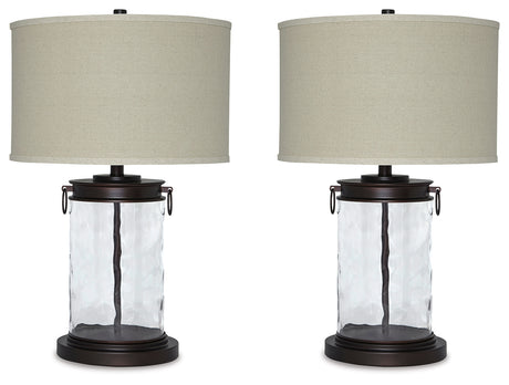 Tailynn Clear/Bronze Table Lamp (Set of 2) - Ornate Home
