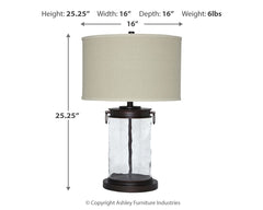 Tailynn Clear/Bronze Table Lamp (Set of 2) - Ornate Home