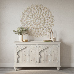 Taj White Accent Cabinet - Ornate Home