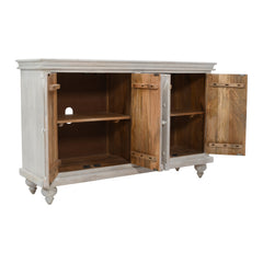 Taj White Accent Cabinet - Ornate Home