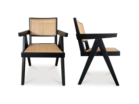 Takashi Black Chair (Set of 2) - Ornate Home