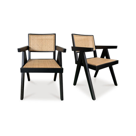 Takashi Black Chair (Set of 2) - Ornate Home
