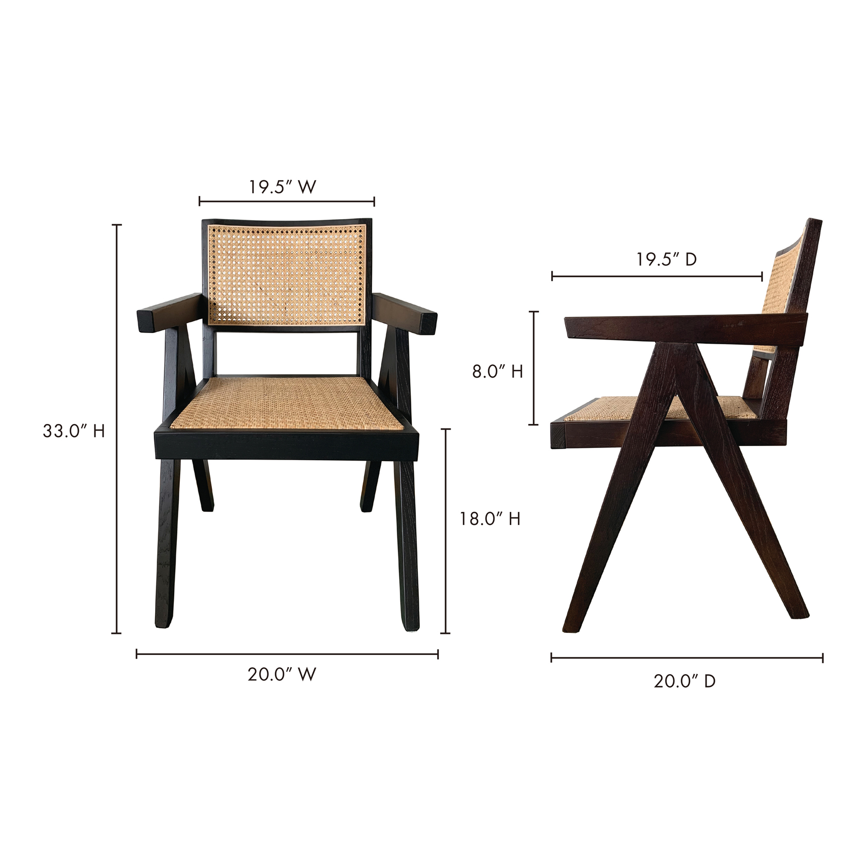 Takashi Dark Brown Chair (Set of 2) - Ornate Home