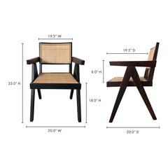 Takashi Dark Brown Chair (Set of 2) - Ornate Home