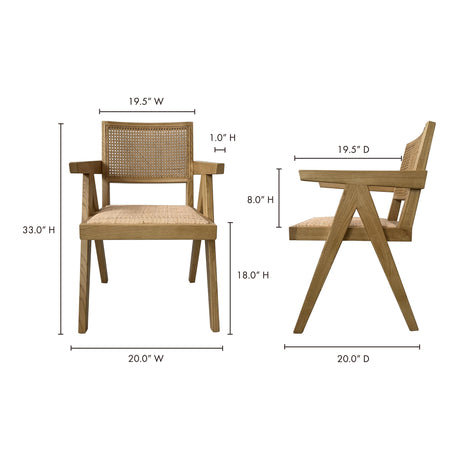 Takashi Natural Chair (Set of 2) - Ornate Home