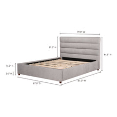 Takio Grey King Bed - Ornate Home