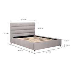 Takio Grey Queen Bed - Ornate Home