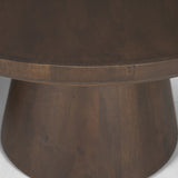 Takoda Dark Brown Wood Tapered Drum Nesting Coffee Tables - Ornate Home