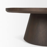 Takoda Dark Brown Wood Tapered Drum Nesting Coffee Tables - Ornate Home